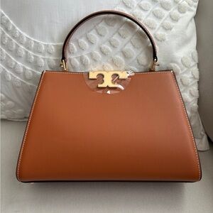 NEW Tory Burch Eleanor Satchel Malt Whiskey $798